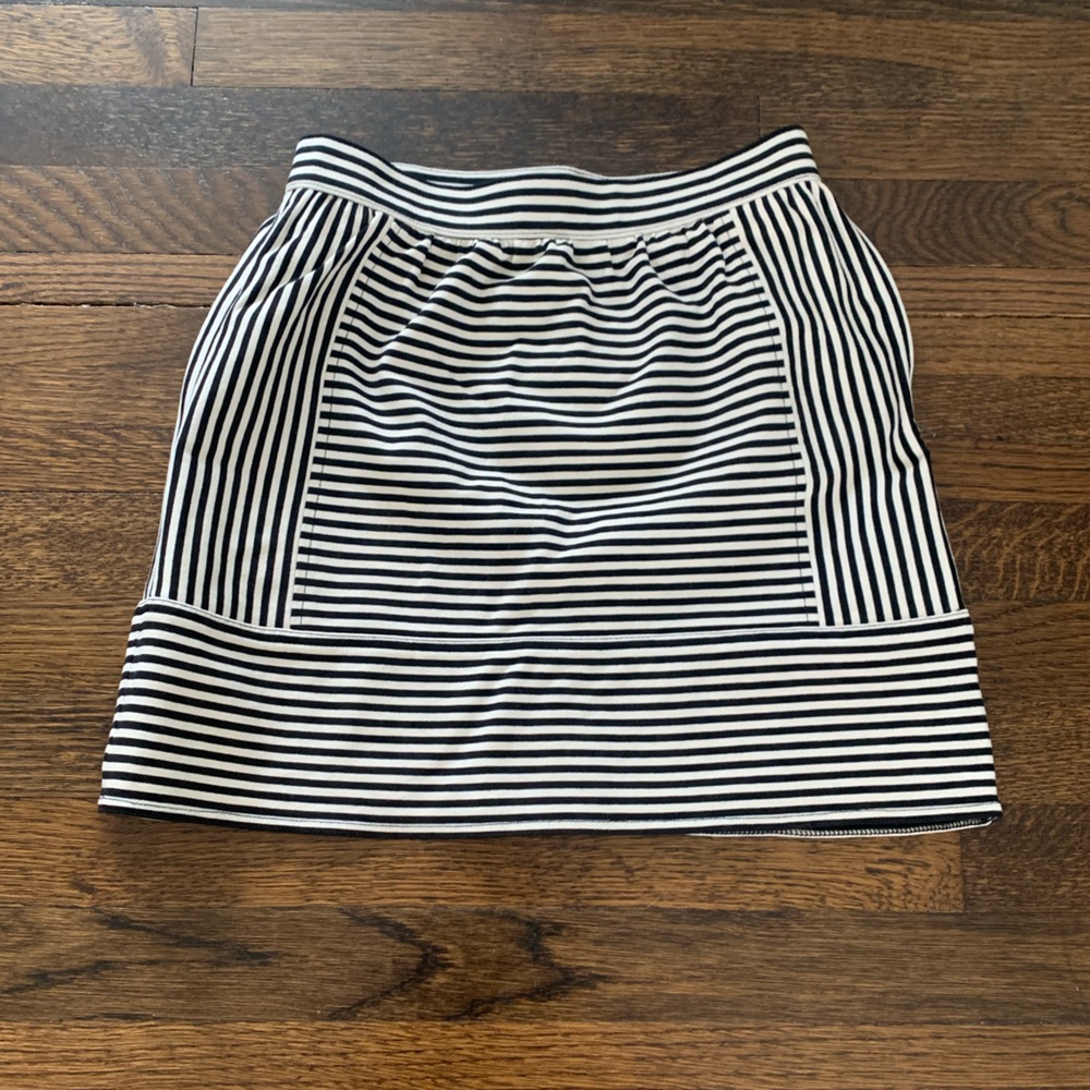 Madewell Black & White Stripped Skirt | Size 0